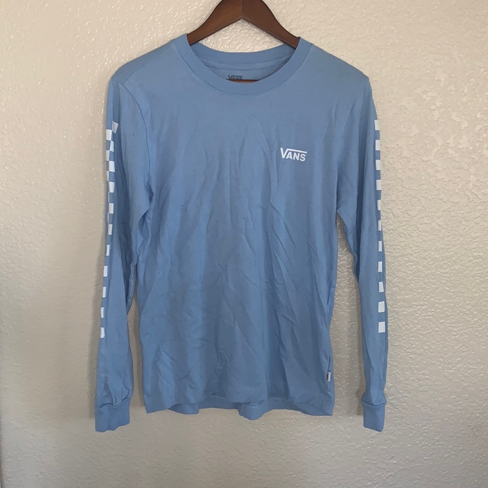 Baby blue vans long sleeve